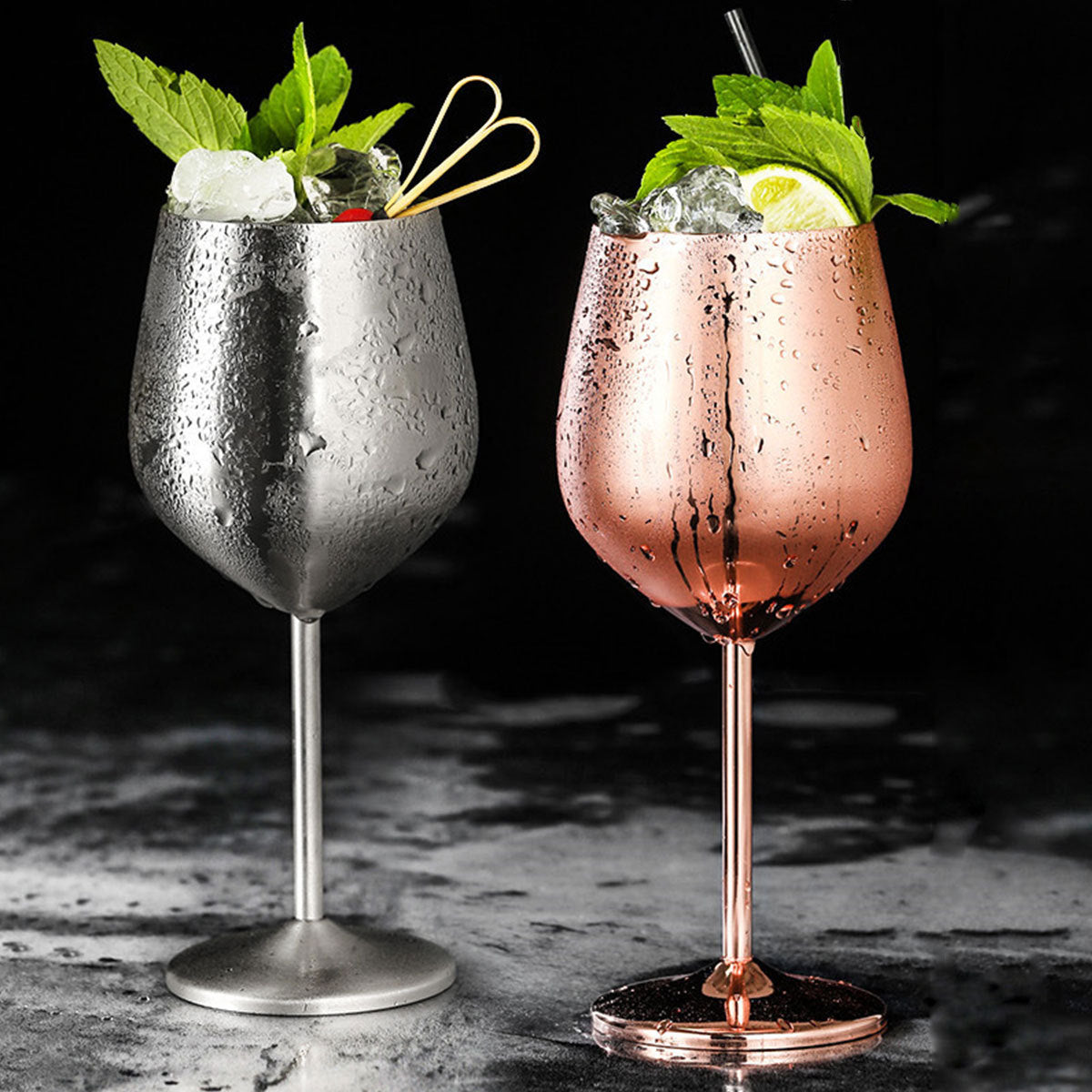 Stainless Steel Wine Glass – Durable & Stylish