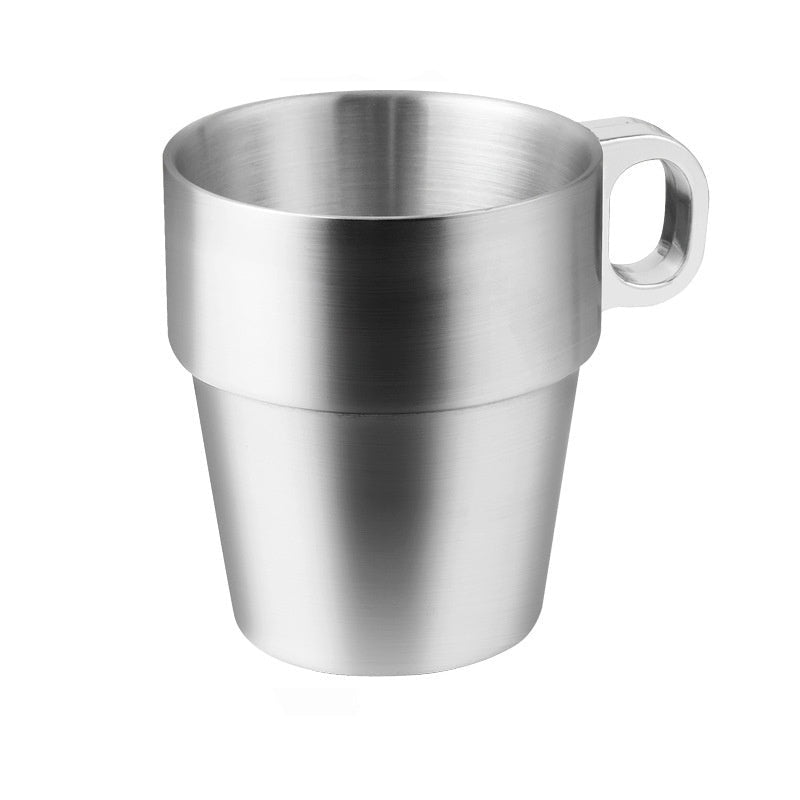 304 Stainless Steel Double Layer Mug Water Glass