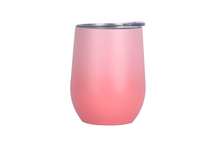 Double Stainless Steel Wine Glass – Big Belly Water Cup