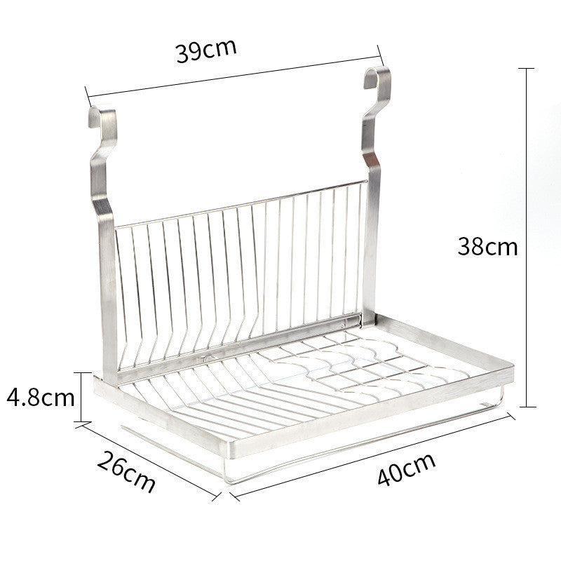 Stainless Steel Kitchen Organizer – Multifunction Dish Drying Rack & Wall-Mounted Storage Holder