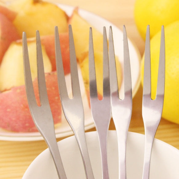 South Korea Creative Stainless Steel Fruit & Cake Fork – Green
