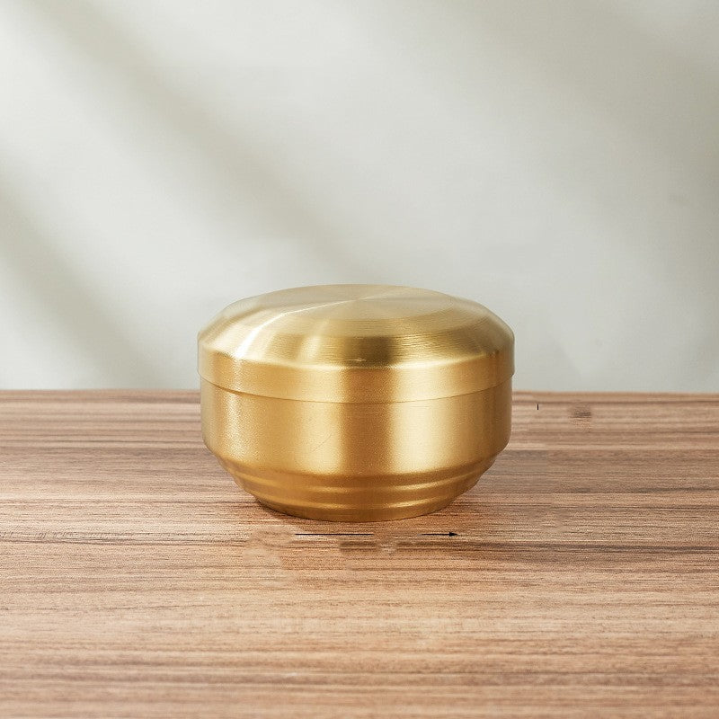 Stainless Steel Bowl Golden Tape Tureen Children's Bowl Household