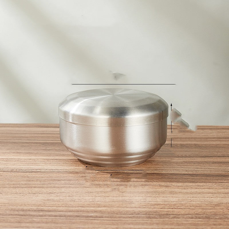 Stainless Steel Bowl Golden Tape Tureen Children's Bowl Household