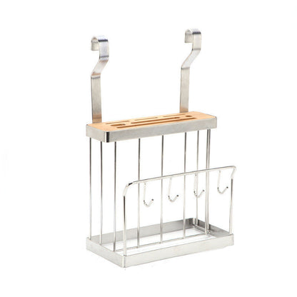 Stainless Steel Kitchen Organizer – Multifunction Dish Drying Rack & Wall-Mounted Storage Holder