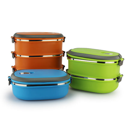 Stainless Steel Portable Lunch Box – Durable & Travel-Friendly