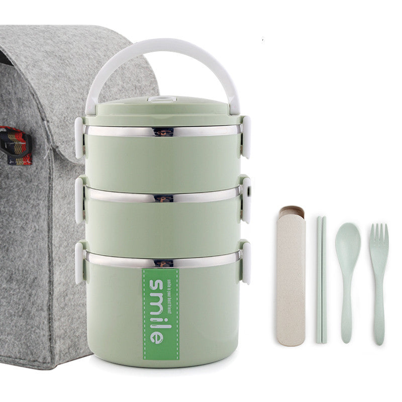 Stainless Steel Round Lunch Box – Durable & Portable Food Container
