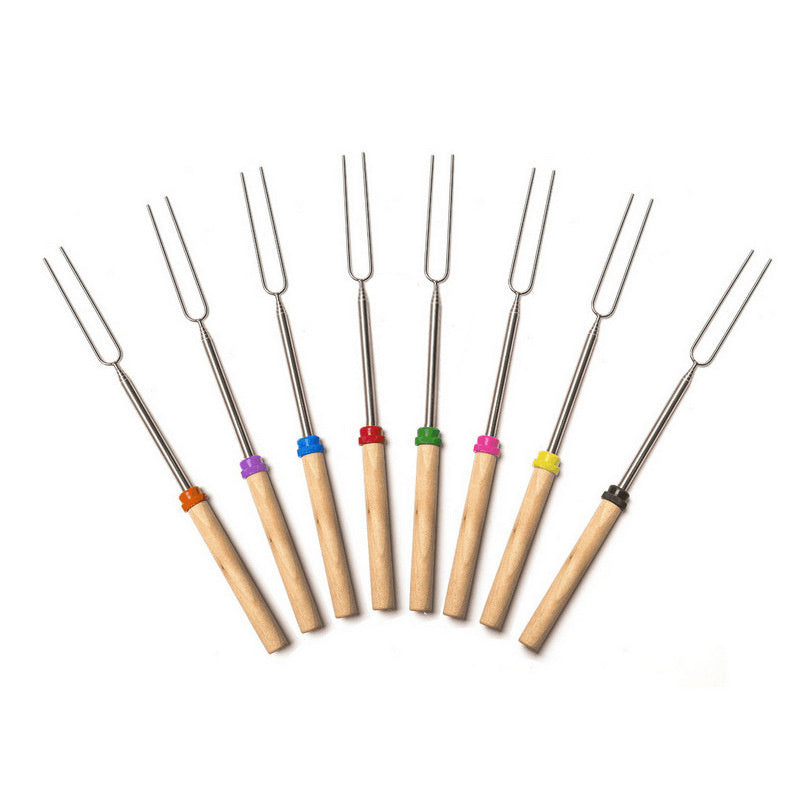 8-Color Stainless Steel Barbecue Fork