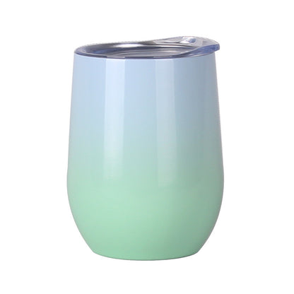 Double Stainless Steel Wine Glass – Big Belly Water Cup