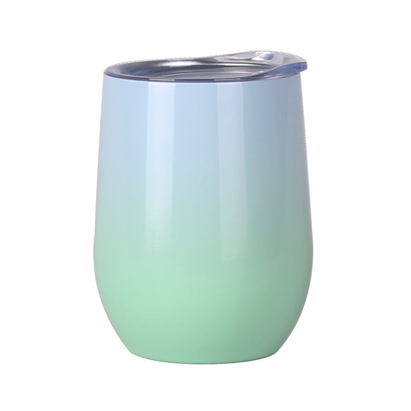 Double Stainless Steel Wine Glass – Big Belly Water Cup