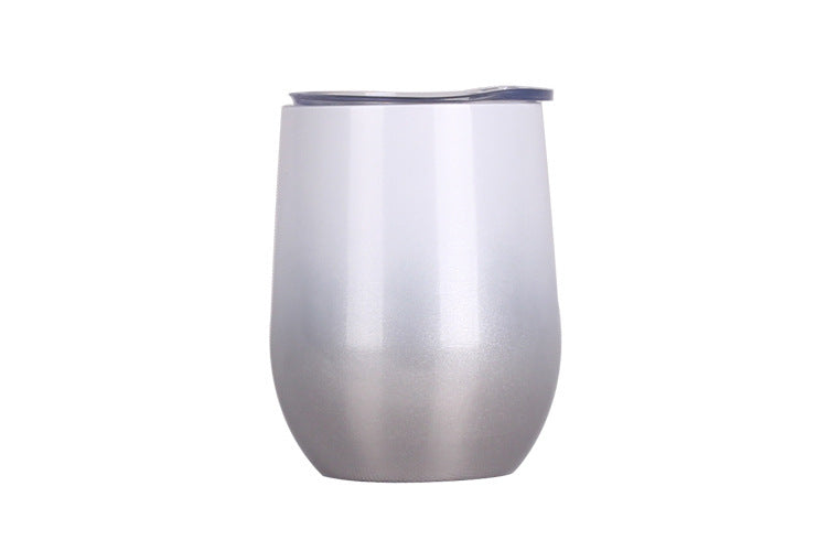 Double Stainless Steel Wine Glass – Big Belly Water Cup
