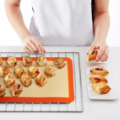 Quarter Sheet Silicone Baking Mat – 2 Pcs Non-Stick Reusable Cookie Sheets