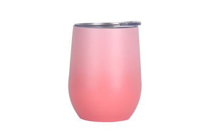 Double Stainless Steel Wine Glass – Big Belly Water Cup