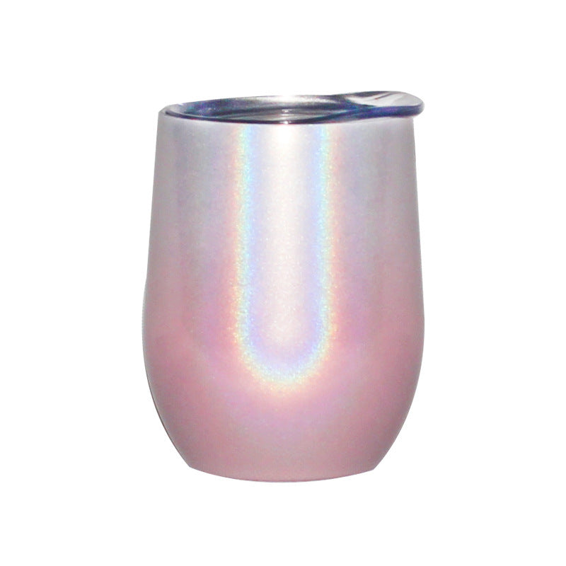 Double Stainless Steel Wine Glass – Big Belly Water Cup