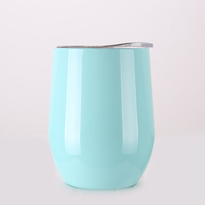 Double Stainless Steel Wine Glass – Big Belly Water Cup