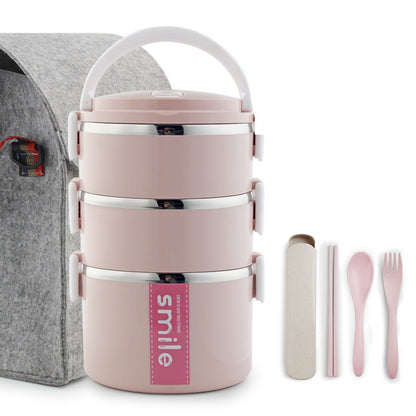 Stainless Steel Round Lunch Box – Durable & Portable Food Container