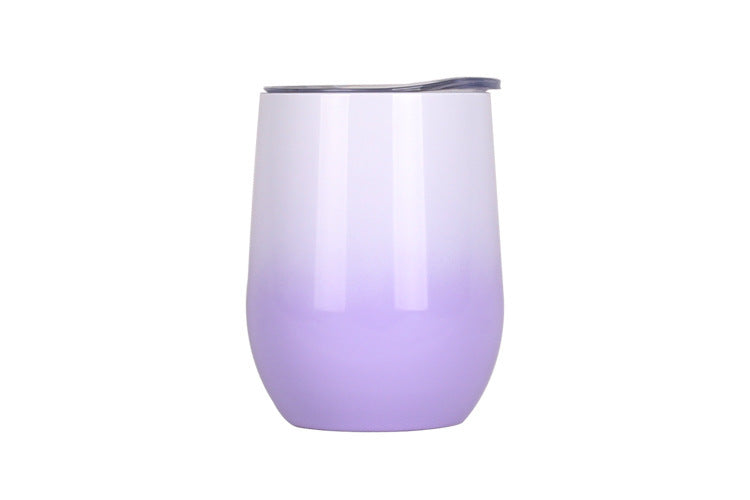 Double Stainless Steel Wine Glass – Big Belly Water Cup