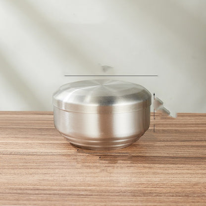 Stainless Steel Bowl Golden Tape Tureen Children's Bowl Household