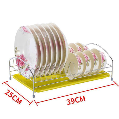 Multi-Layer Floor Draining Bowl Rack – Kitchen Shelf & Countertop Dish Storage