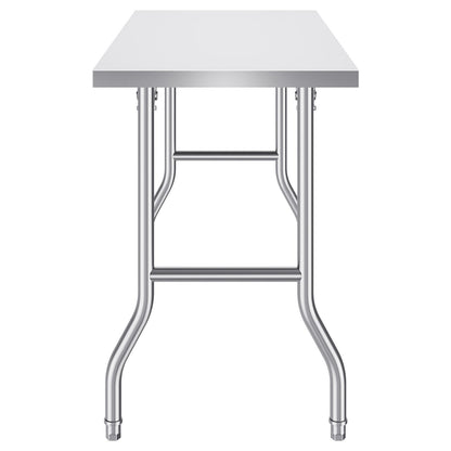 Commercial Worktable – 48 x 24 Inch Folding Stainless Steel Prep Table