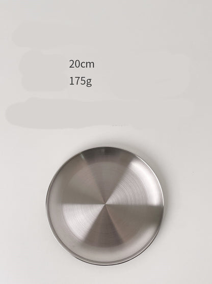 Stainless Steel Tray Frosted Dinner Plate