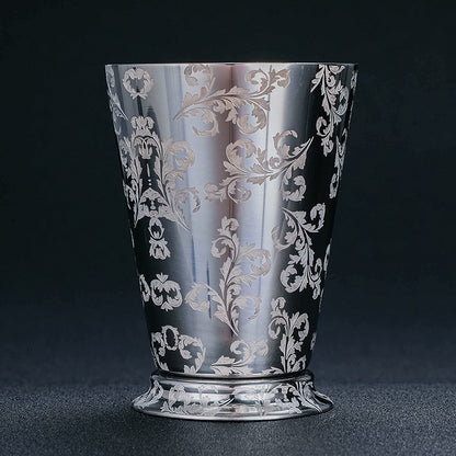 304 Stainless Steel Thick Etched Mint Julep Cocktail Glass