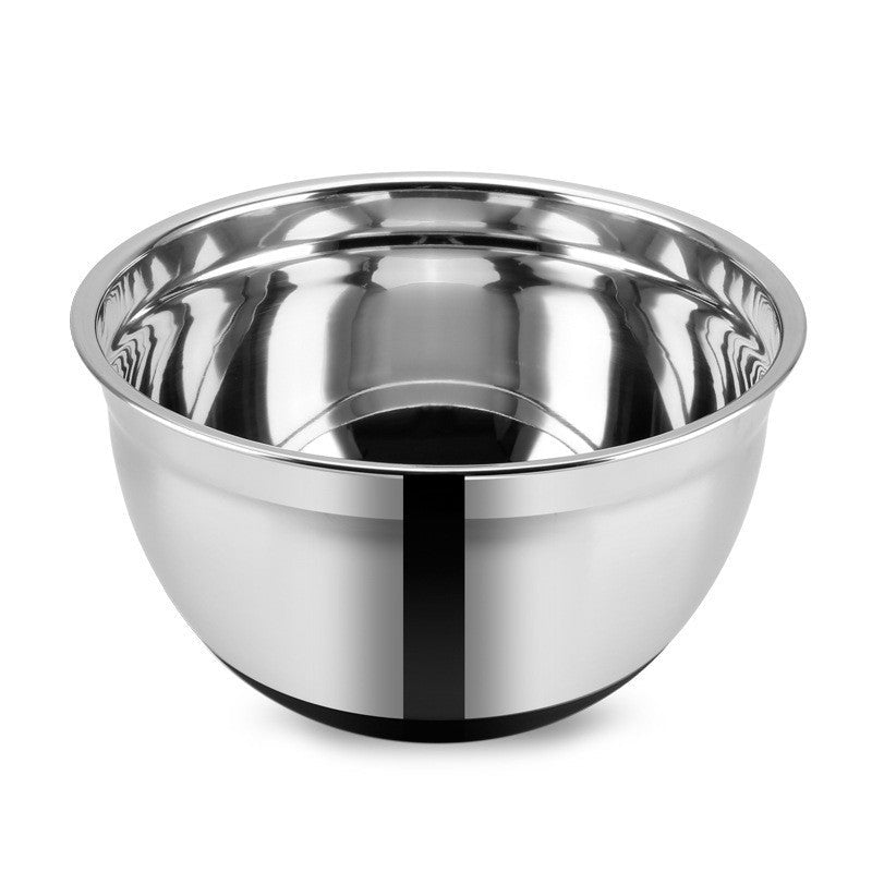 Stainless Steel Salad Bowl With Silicone Bottom Eggbeater