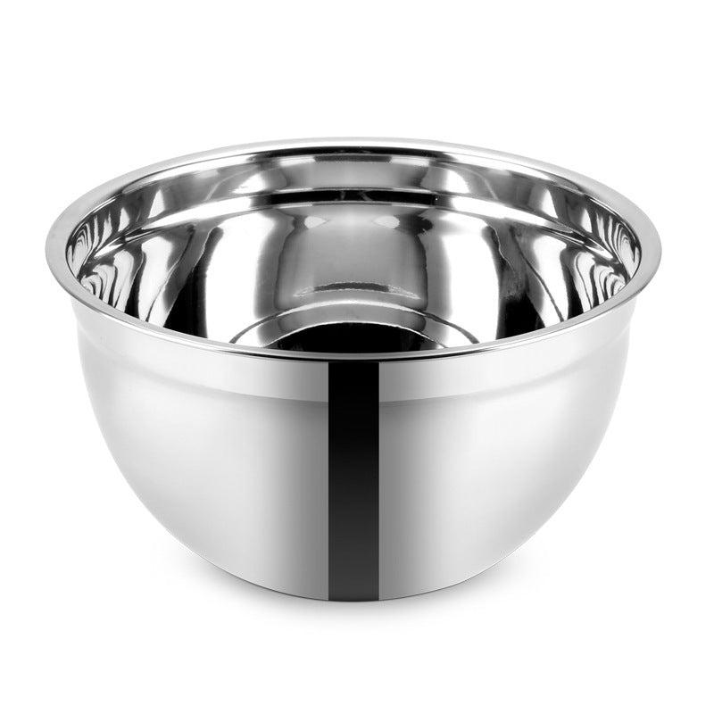 Stainless Steel Salad Bowl With Silicone Bottom Eggbeater