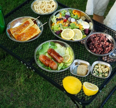 Stainless Steel 17-Piece Dinner Plate & Tableware Set